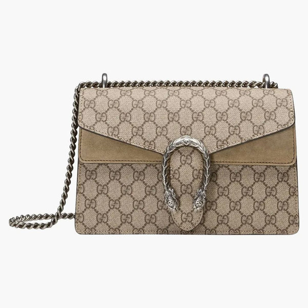 Gucci Dionysus ramenní taška GG Supreme Small Taupe