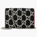 Gucci Dionysus Shoulder Bag Mini GG Tweed Black/White