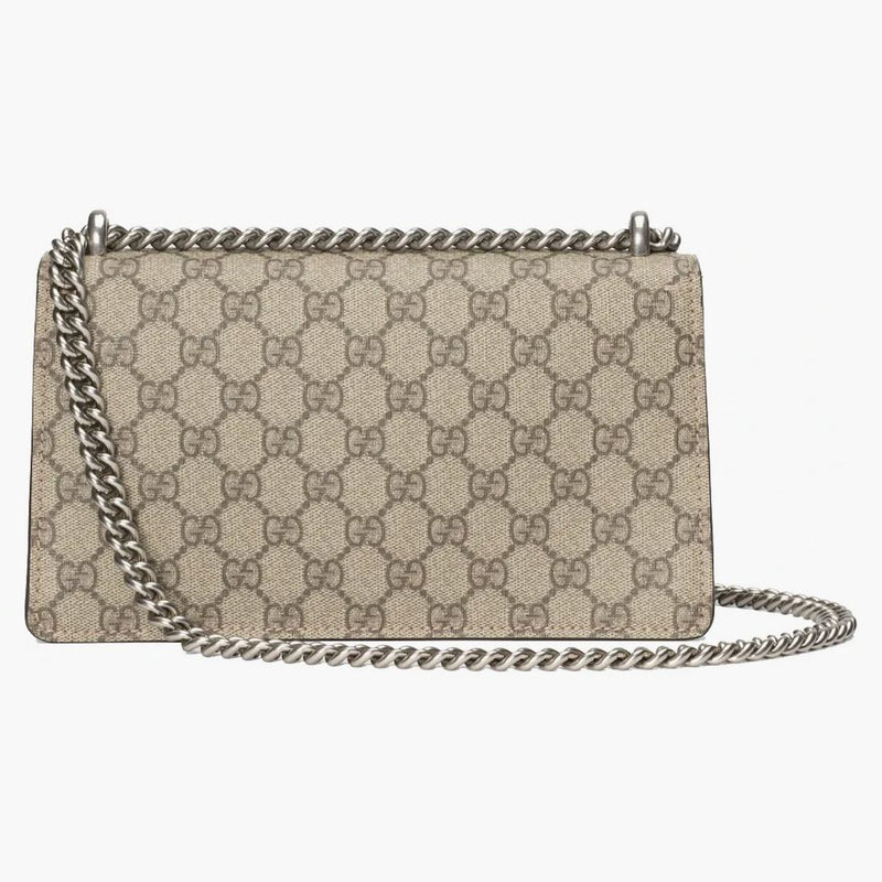 Gucci Dionysus axelväska liten GG Supreme Canvas Beige/Ebony