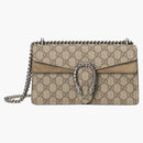 Gucci Dionysus Shoulder Bag Small GG Supreme Canvas Beige/Ebony