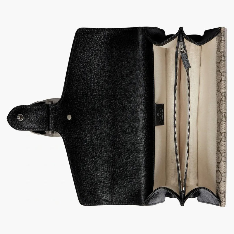 Gucci Dionysus Shoulder Bag Small GG Supreme Centrum Rhombus Print Camel/Ebony/Multi