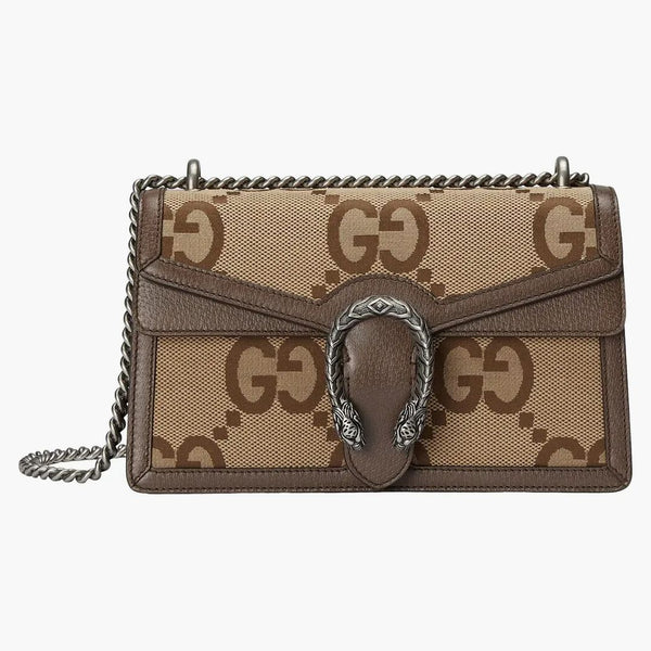 Ramenní taška Gucci Dionysus Malý jumbo GG Camel/Eben