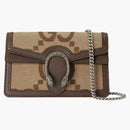 Gucci Dionysus Shoulder Bag Super Mini Jumbo GG Camel/Ebony