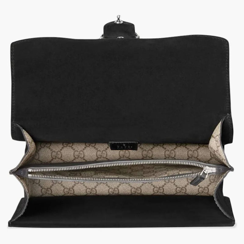 Gucci Dionysus Shoulder Bag Gg Supreme Small Brown/black