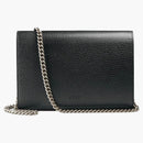 Gucci dionysus plånbok på kedja läder mini svart