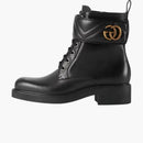 Gucci Double G 40mm Ankle Boot Black Leather