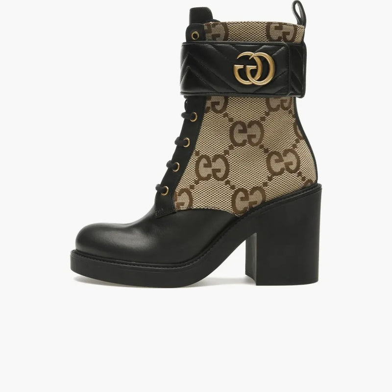 Gucci Double G Ankle Boots Camel Ebony (Women's)