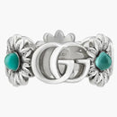 Gucci Double G. Blue Topaz Stones Srebrny