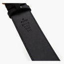 Gucci doppia g larga cinghia larga cinghia antica fibbia in ottone 1.5 larghezza nera