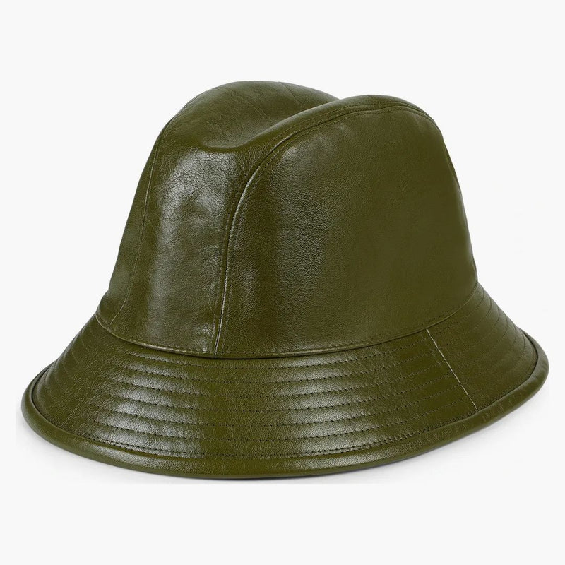 Gucci Double G Leather Bucket has Dark Green