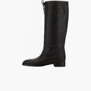 Gucci Drawstring Knee High Boots Black Beige (Women's)