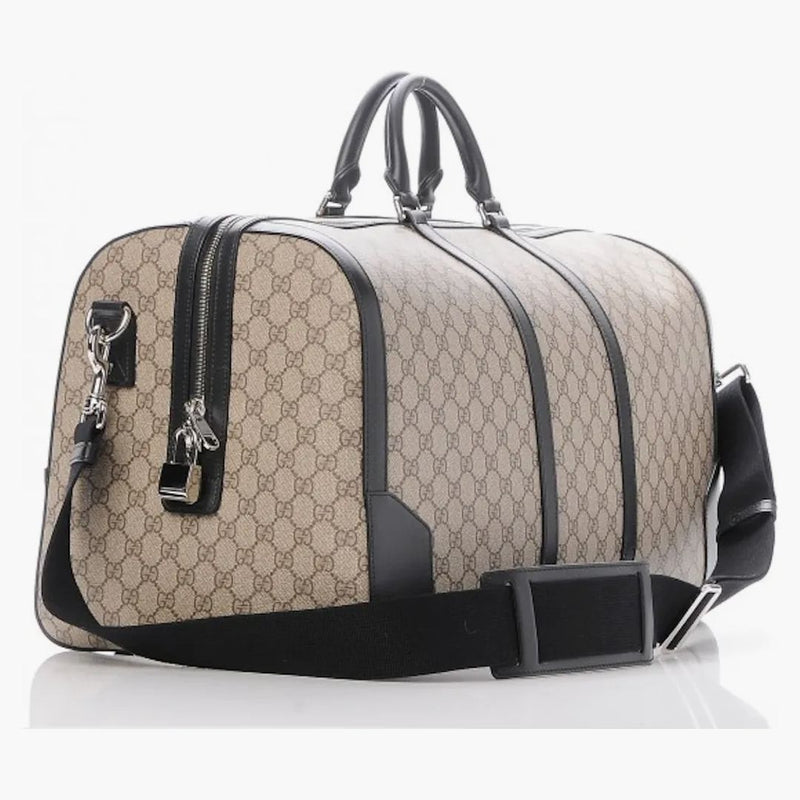 Gucci Duffle Monogram Gg Supreme Large Nero Black
