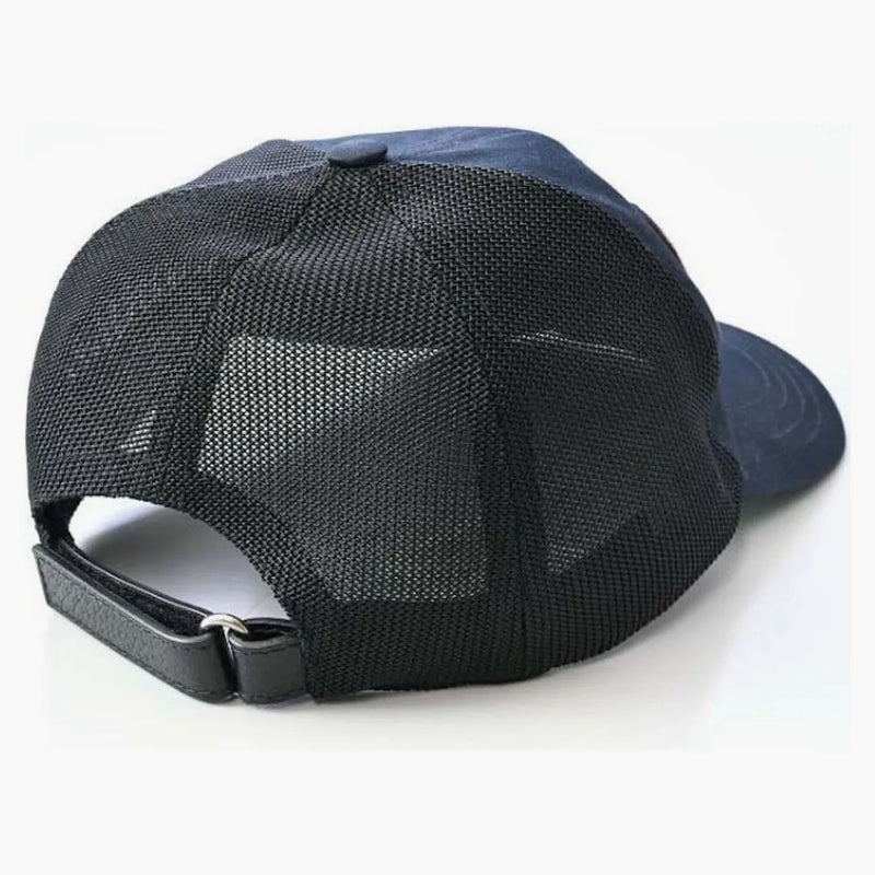 Gucci broderad logotyp baseball cap svart/röd