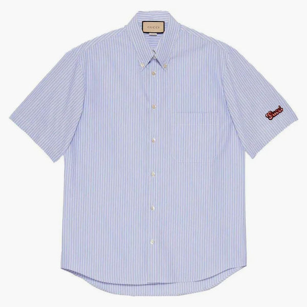 Gucci haftowane logo krótkie rękawowe koszula
