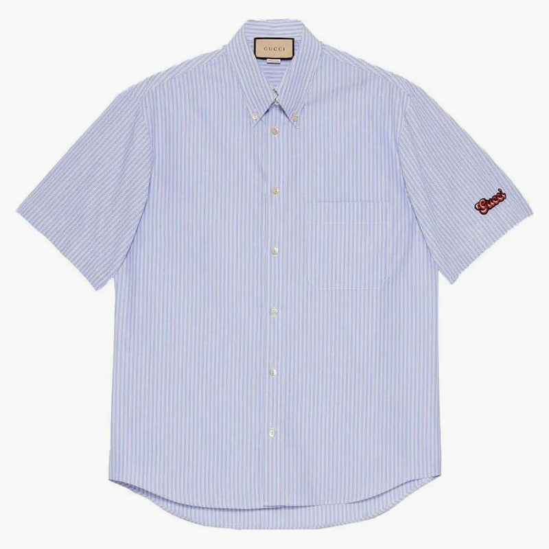 Gucci haftowane logo krótkie rękawowe koszula