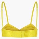 Gucci Embroidered Silk Bra Yellow