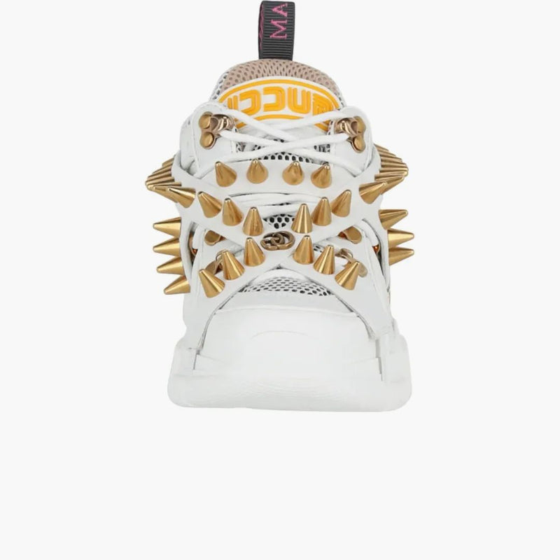 Gucci Flashtrek Chunky Leather Sneakers White Gold (Women's)