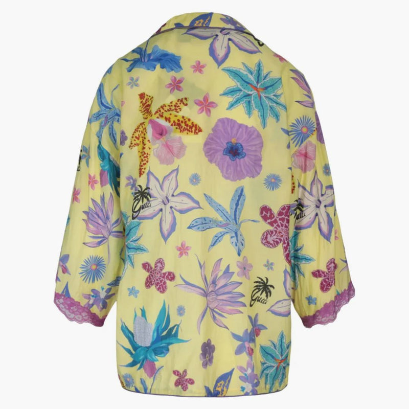 Gucci Floral Colled Drop Show Shot Top Bulling Yellow
