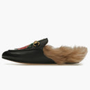 Gucci Floral Embroidered Princetown Mules Black (Women's)