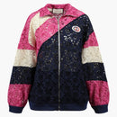 Gucci Floral Guipure Lace Track Jacket Ink Multi