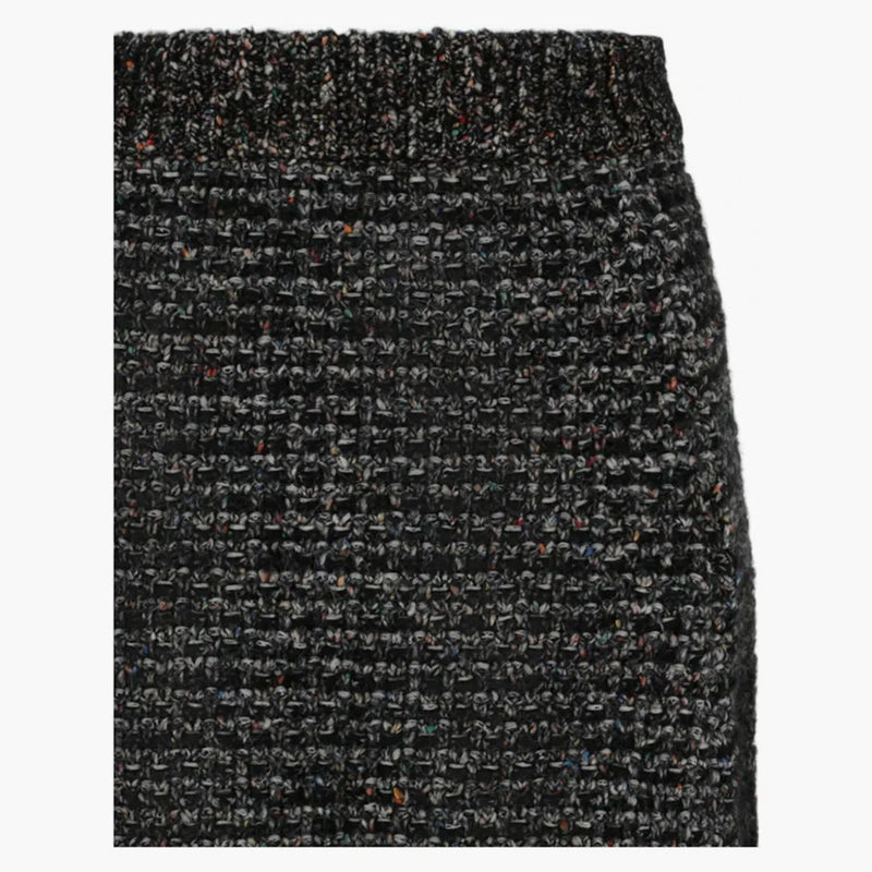 Gucci Fringe Tweed Mini sukně černá