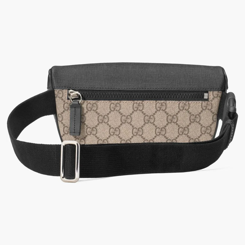 Gucci Front Pocket Belt Bag GG Supreme Small Black/Beige