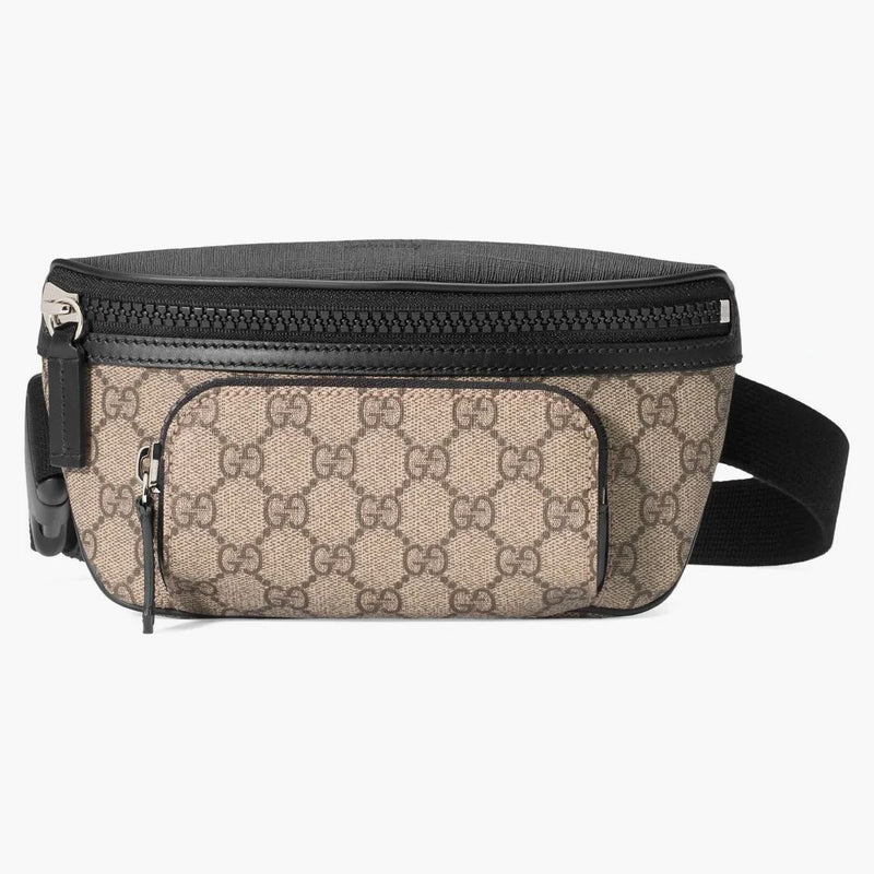 Gucci Front Pocket Belt Bag GG Supreme Small Black/Beige