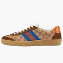 Gucci G74 Web Low Zapatillas de zapatillas de ladrillo beige rojo