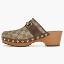 Gucci Gg 35mm Clog Beige Canvas
