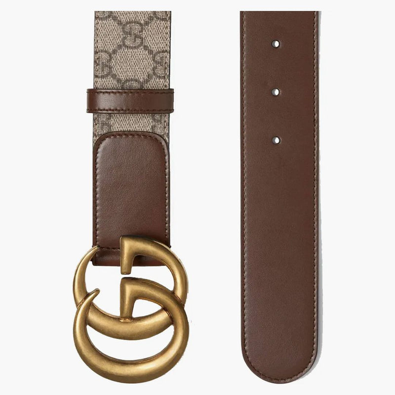 Gucci Gg Belt Double G Buckle 1.5 Width Brown