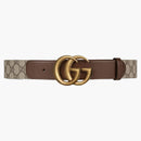 Gucci GG Belt Double G Buckle 1.5 Width Brown