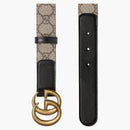 Gucci gg bälte dubbel g spänne 1 bredd svart