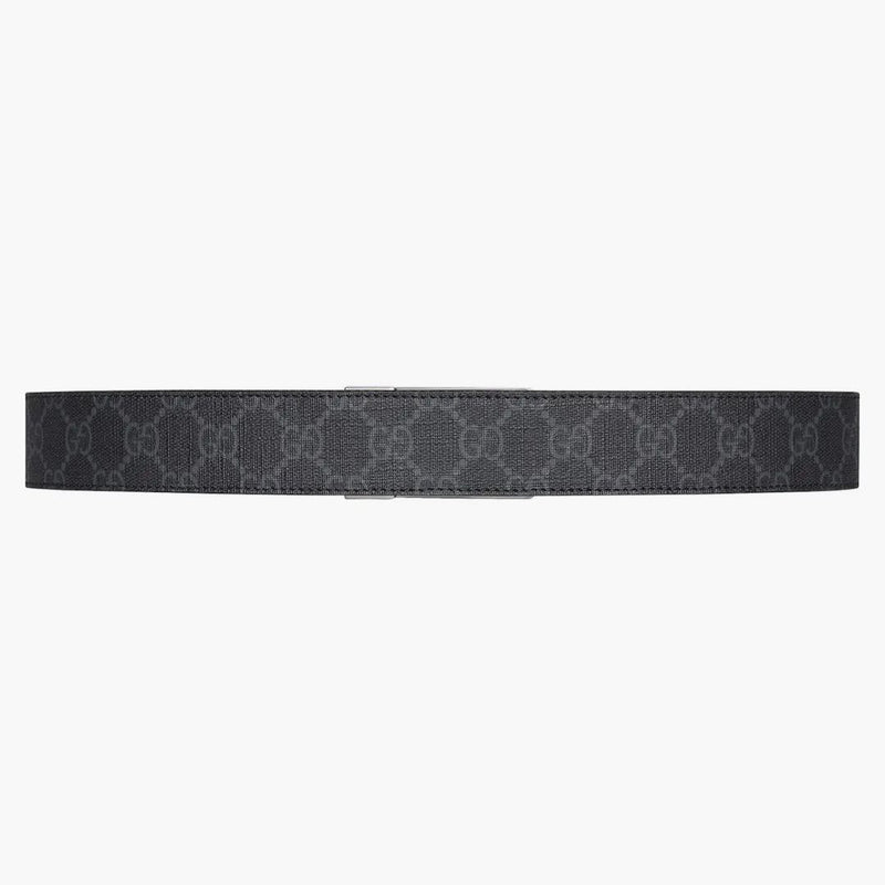 Cintura GG GC con fibbia rettangolare gg supreme nero