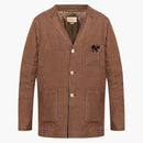 Gucci GG-Bow Check Blazer Brown