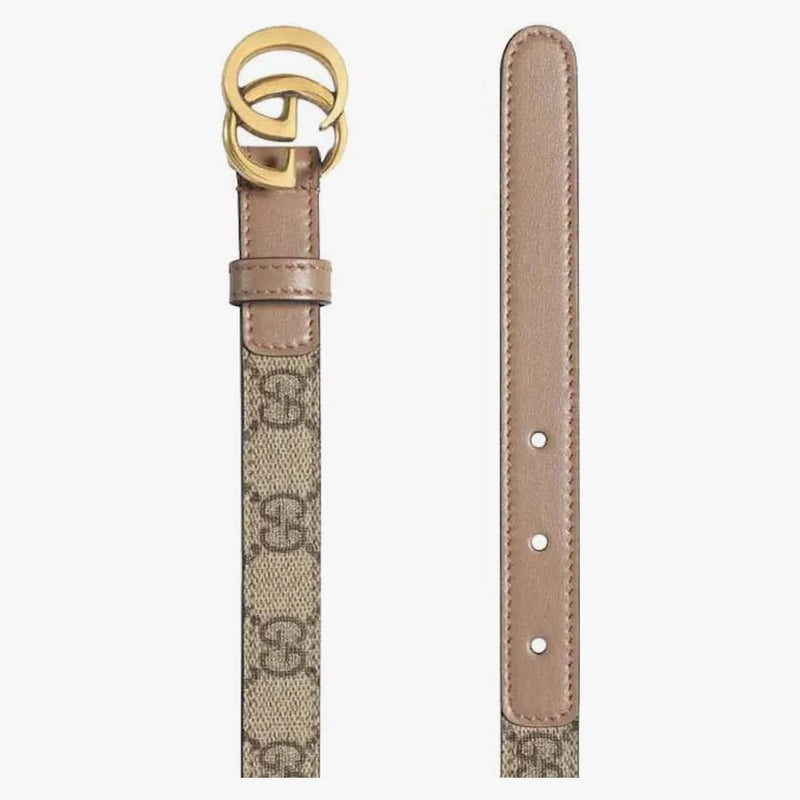 Gucci GG Buckle Marmont Fin Bindo Pink/Beige