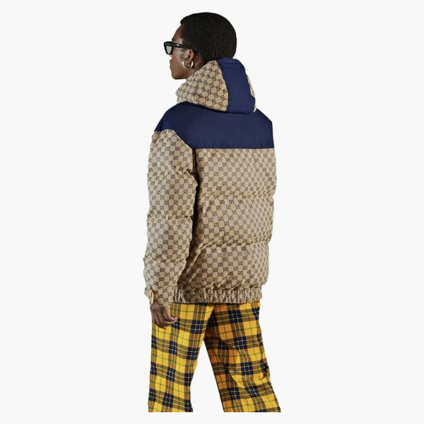 Gucci GG Canvas Goose Down Jacket Blue
