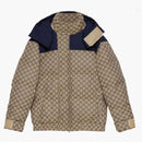 GUCCI GG Canvas Goose Down Giacca blu