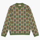 Gucci GG Check Knit Wool Sweater Green/Blue/White/Red