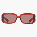 Gucci GG Corner Square Sunglasses Burgundy/Brown (GG1403SK-003)
