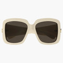 Gucci GG Corner Sunglasses Ivory/Brown (GG1402SA-004)