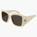 Gucci GG Corner Sunglasses Ivory/Brown (GG1402SA-004)