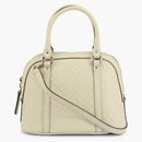 Gucci GG Dome Shoulder Bag Micro Guccissima White