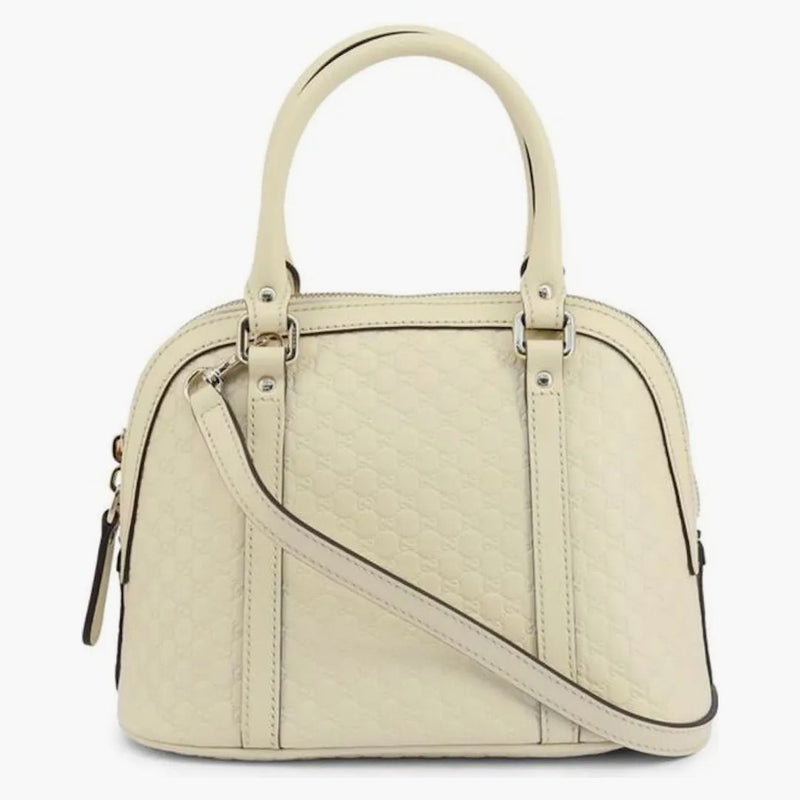 Gucci GG Dome axelväska Micro Guccisima White