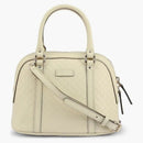 Gucci GG Dome Shoulder Bag Micro Guccissima White