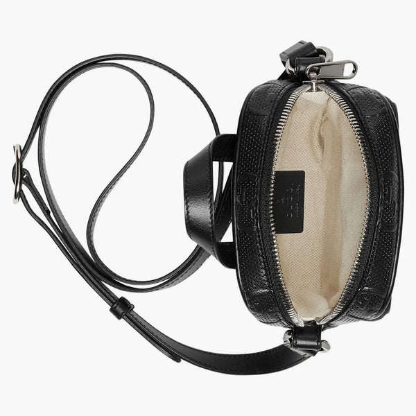 Gucci gg präglad väska mini svart