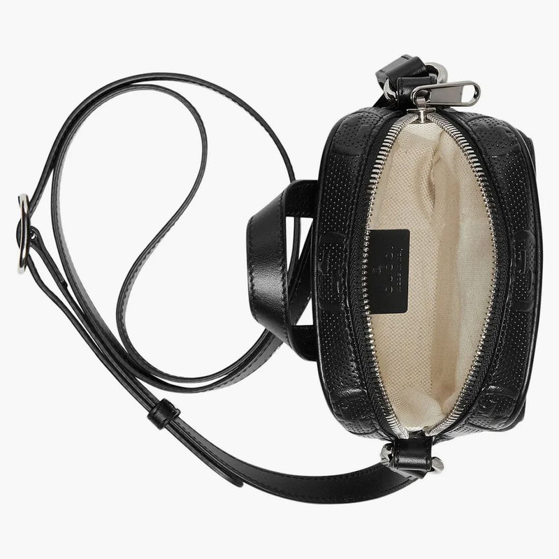 Gucci gg präglad väska mini svart