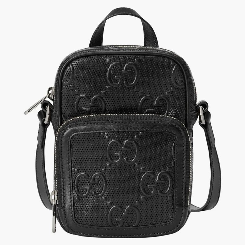 Gucci gg präglad väska mini svart