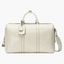 Gucci Gg Embossed Duffle Bag White