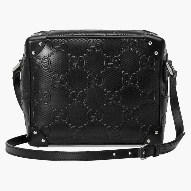 Borsa a tracolla in rilievo GG GG GG