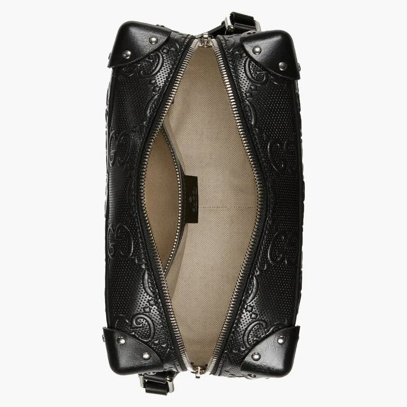 Borsa a tracolla in rilievo GG GG GG
